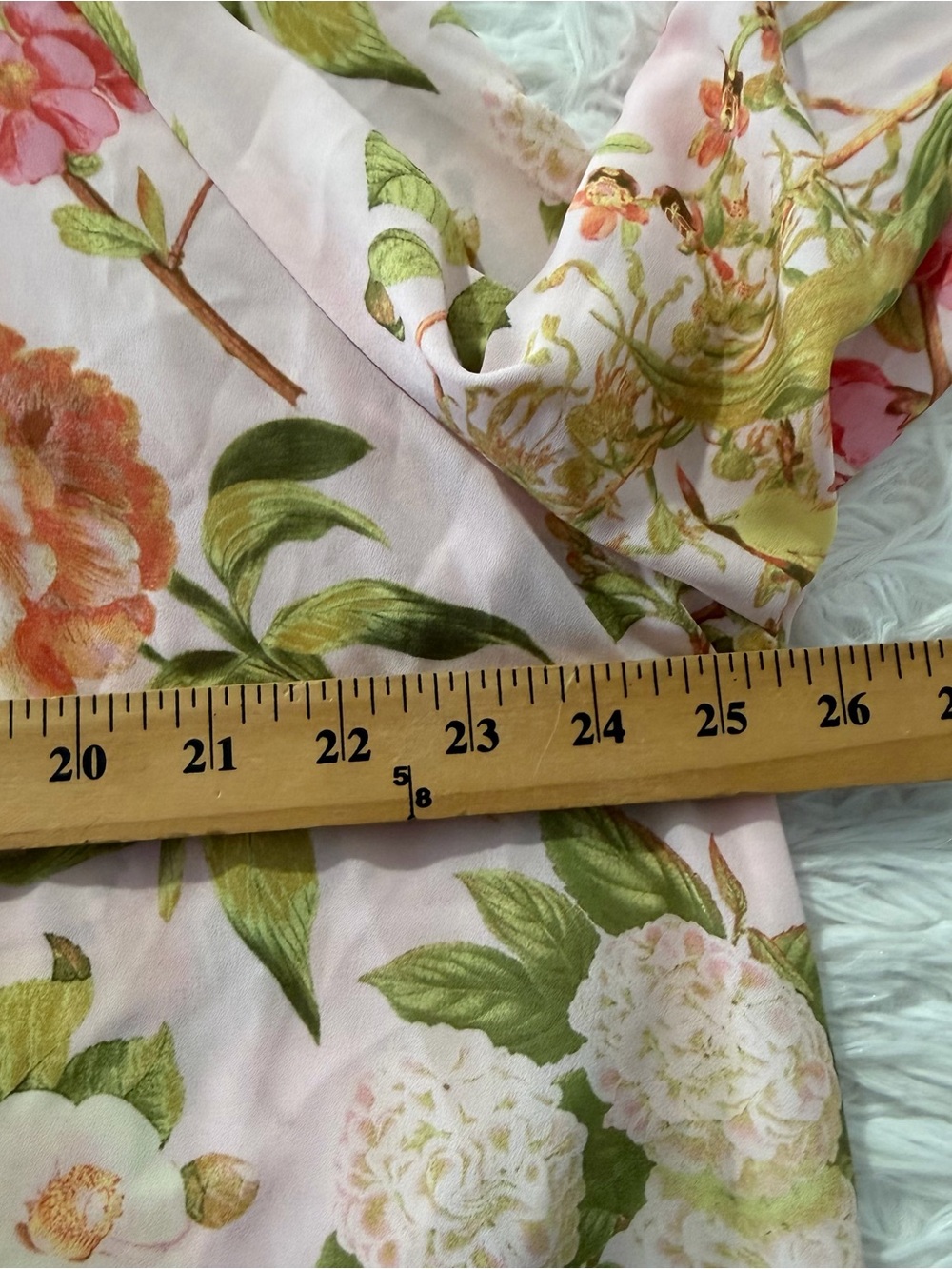 Rose + Olive Blouse Womens 2X Pink Floral V-Neck Balloon Sleeve Button Top - Picture 5 of 8